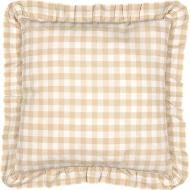 Annie Buffalo Tan Check Fabric Euro Sham 26x26 VHC Brands - The Fox Decor